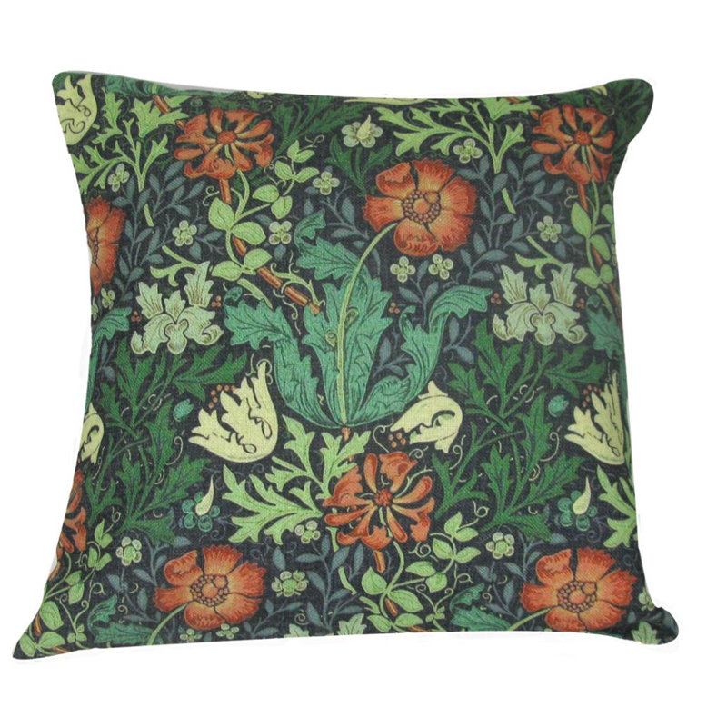 Golden Hill Studio William Morris Flower Throw Pillow Cover Wayfair